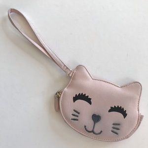 Betsey Johnson Pink Cat Wristlet Coin Purse